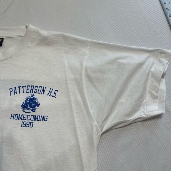 Patterson Football Dunbar High School VTG White Single Stitch T-Shirt Size XL - Picture 3 of 8